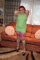 Mollie Foxxx. Green Dress Red Knickers Free Pic 11