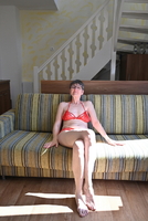 Hot Milf. Red Lingerie On The Sofa Pt1 Free Pic 1