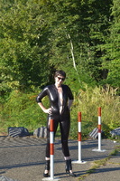 Hot Milf. Catsuit By The Gate Free Pic 9