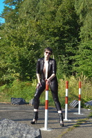 Hot Milf. Catsuit By The Gate Free Pic 12