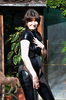 Hot Milf. Outdoors In MY Wetlook Bodystocking Free Pic 20
