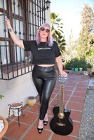Melody. Shiny Leather Trousers & Guitars Pt1 Free Pic 3