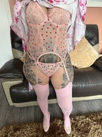 Inked MILF. Pink Hearts and Stockings Free Pic 7
