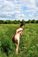 Hot Milf. Red Lingerie Outdoors Free Pic 18