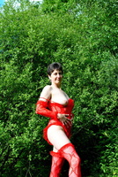 Hot Milf. Red Lingerie Exhibitionist Free Pic 10