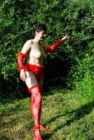 Hot Milf. Red Lingerie Exhibitionist Free Pic 12