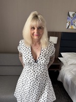 Inked MILF. Sexy in Blue Free Pic 2