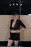 Hot Milf. Black Wetlook Skirt Free Pic 2