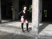 Tiffany Pearl. Urban Decay Thigh Boot Flashing Free Pic 2