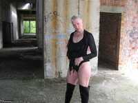 Tiffany Pearl. Urban Decay Thigh Boot Flashing Free Pic 5