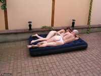 Tiffany Pearl. Lesbo Fun With Angel Eyes On The Blow Up Matress Pt1 Free Pic 1