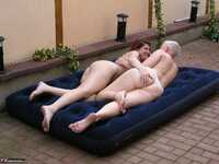 Tiffany Pearl. Lesbo Fun With Angel Eyes On The Blow Up Matress Pt1 Free Pic 3