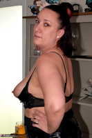 Sara Banks. Cupless PVC Bra Set Free Pic 9