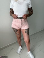 Inked MILF. Hot Pink Shorts Free Pic 3