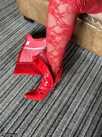 Inked MILF. Toy Fun in Leather Thigh High Boots Free Pic 3