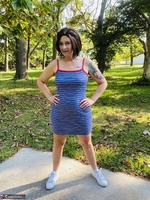 Lil Ms Muffet. Getting naked outdoors Free Pic 1