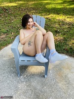 Lil Ms Muffet. Getting naked outdoors Free Pic 17