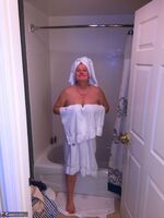 Busty Bliss. Red Strapped Busty Granny Free Pic 1