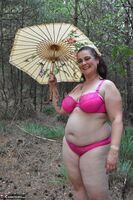 Cheeky Dee. Flashing my naked tits in the woods Free Pic 19