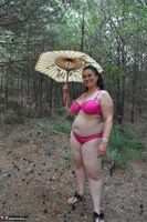 Cheeky Dee. Flashing my naked tits in the woods Free Pic 20