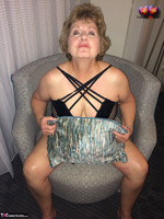 Busty Bliss. Black Lace Up & Mesh Latex Sex Free Pic 6