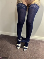 Inked MILF. Matching Top and Bottoms with Stockings and Heels Free Pic 15