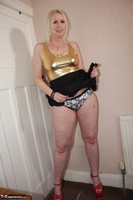 Tracey Lain. Gold Top Goth & Mini Skirt Free Pic 2
