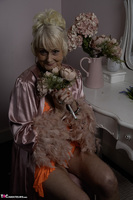 Sparkle. Orange Lingerie Tits and Pussy Free Pic 5