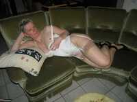 Tiffany Pearl. White Lingerie On The Sofa Free Pic 7