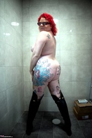 Mollie Foxxx. Leather Boots In The Shower Free Pic 18