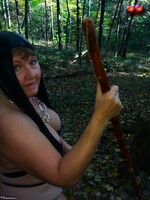 Busty Bliss. Busty Granny Bliss's Sex House In The Woods Free Pic 1