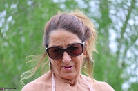 Kyras Nylons. Pink Dress Outdoors Pt1 Free Pic 10