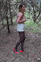 Kyras Nylons. Pink Dress Outdoors Pt2 Free Pic 2