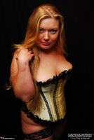 Luscious Models. Curvy Meile Gold Corset & Black Fishnet Stockings Pt1 Free Pic 17