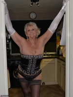 Sparkle. Teasing in sexy stockings and corset Free Pic 5