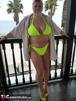 Barby. Bright yellow Bikini Fun Free Pic 1