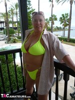 Barby. Bright yellow Bikini Fun Free Pic 2