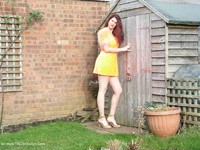 Orange Velvet Dress featuring Angel Eyes Free Pic 1