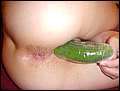 Cum and a Cucumber featuring Vicki Vagina Free Pic 1