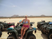 Quad Bikes Topless In Cape Verde featuring Barby