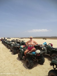 Quad Bikes Topless In Cape Verde featuring Barby
