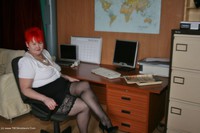 In The Office featuring ValGasmic Exposed Free Pic 1