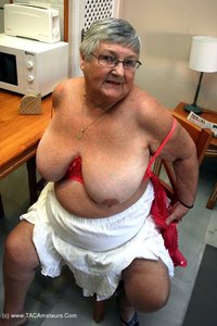 Sexy Red Lingerie featuring Grandma Libby
