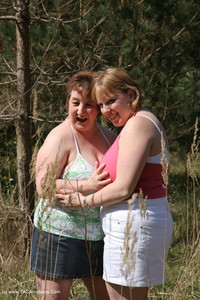Lesbo Fun With Claire In The Woods Pt1 featuring Kinky Carol