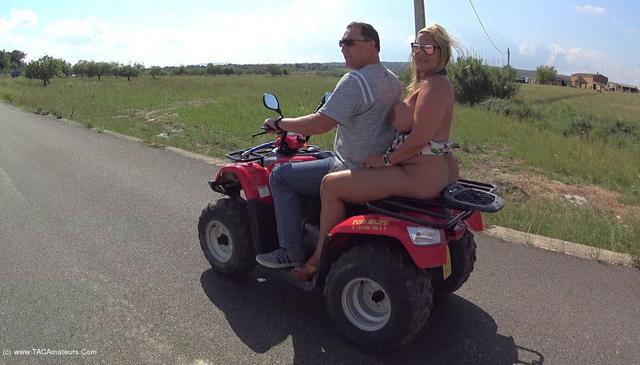 Nude Chrissy - Mallorca Quad Ride Naked Two Up video