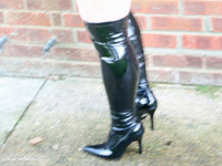 Black PVC Boots Pt1 featuring Kinky Carol Free Pic 1