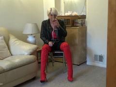 Dimonty - Red Boots Wine Smoking  Chat Video