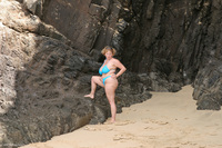 Claire Exhibitionist On The Beach Pt1 featuring Curvy Claire Free Pic 1