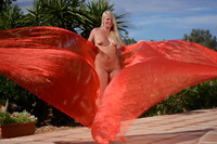 Red & White Silk Scarfs featuring Sweet Susi Free Pic 1