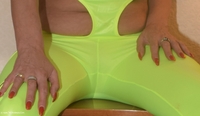 Lime Catsuit Striptease featuring Dimonty Free Pic 1